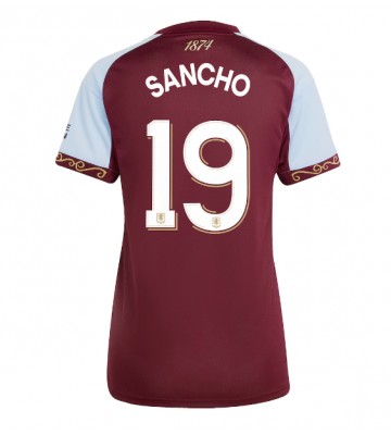Aston Villa Jadon Sancho #19 Primera Equipación Mujer 2025-26 Manga Corta
